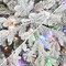 7.5ft Pre-lit Flocked Royal Majestic Douglas Fir Downswept Christmas Tree Sure-Lit Pole® 700 Dual Color LED Lights Metal Stand Green